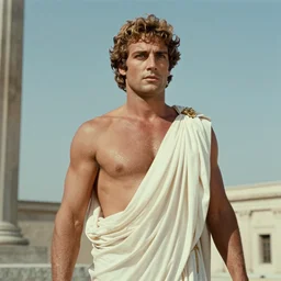 the image is a lost hollywood film still 1 9 9 0 s photograph of the greek god apollo. vibrant cinematography, anamorphic lenses, crisp, detailed image in 4 k resolution.