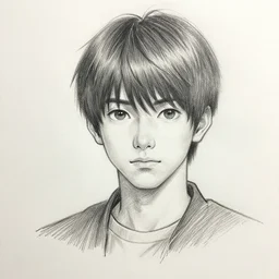 pencil sketch of punpun onodera