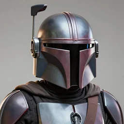 Mandalorian portrait in the style of bored ape yacht club, hyperrealistic trending digital art