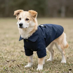 dog wearing a coat