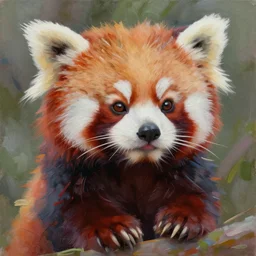 little panda girl, creativity, oil painting by jama jurabaev, extremely detailed, brush hard, artstation, for aaa game, high quality, brush stroke