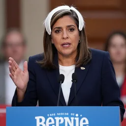 Alexandria Ocasio Cortez as Bernie Sanders