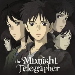 poster for a drama film animation called the midnight telegrapher, delicate features finely detailed perfect art, gapmoe yandere grimdark, trending on pixiv fanbox, painted by greg rutkowski makoto shinkai takashi takeuchi studio ghibli