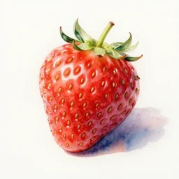 a watercolor of an abstract strawberry, realistic lighting, ultra detailed, trending on arstation