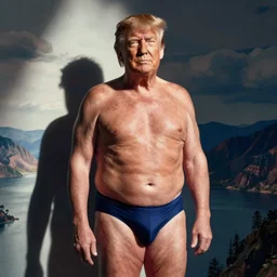 Donald Trump in a bikini glamour photoshoot