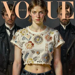 mage, vogue, elle, greg rutkowski, john singer sargent, trending on artstation, oil painting, intricate, crop top