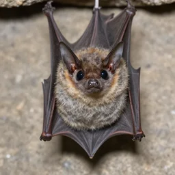 photograph of a very round bat. the very roundest of bats.