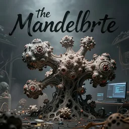 the mandelbrot set computer by mia brownell, very detailed, maximalism, ambient occlusion, volumetric light, atmospheric haze, hyper realism, realistic shading, cinematic composition, realistic render, artistic calligraphy on photography, wide shot