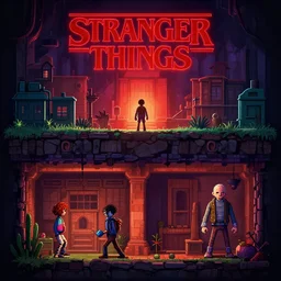 a spite page for a 2d stranger things game