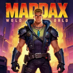 madmax movie world cyberpunk style. epic high fantasy character art. classic 1 9 8 0 cover art by cartoon network and rutkowski. cozy portrait at r / character drawing