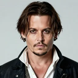 portrait of johnny depp as a heroine staring into the camera, artstation, intricate, elegant, highly detailed, art by Donato Giancola, Joseph Christian Leyendecker, WLOP, Boris Vallejo, Artgerm