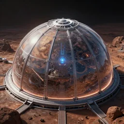 mars city biodome, highly detailed, science fiction, concept art, digital art