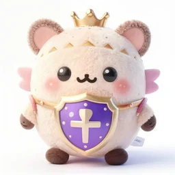 cute fumo plush of the party tank whose shield can withstand the toughest attacks, anime knight girl