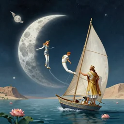 the hurtling moons of barsoom. storisende and poictesme, and holmes. prester john and excalibur held by moon - white arm out of a silent lake. sail with ulysses and tros of samothrace. eat lotus in a land that seemed always afternoon.