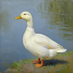 a duck on the prowl oil painting jeffrey smart