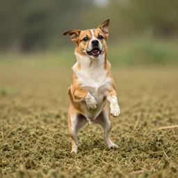 a dog dancing on weed
