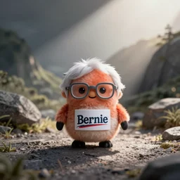 toy ad for a Bernie Sanders Furby