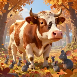 epic professional digital art of ((🐄)) !!🐭!! !!🍁!!, best on artstation, cgsociety, wlop, cosmic, epic, stunning, gorgeous, much detail, much wow, masterpiece