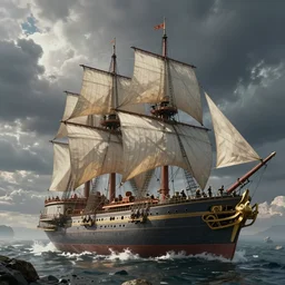 an intricate concept art of magellan with exploration ship, artstation, photorealistic movie still, sci - fi, hyper realistic, concept art, art by dylan cole, feng zhu, artgerm, greg rutkowski, cinematic lighting, octane render