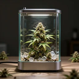 Cannabis crystal mirror 📦 grow machine, cute plant, pixar