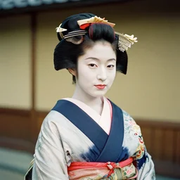 Portrait Photograph of a Japanese Geisha Rollei Retro 400