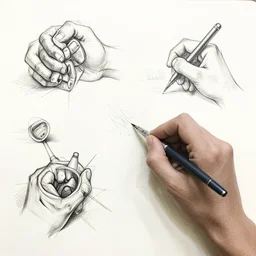 well drawn hand sketches