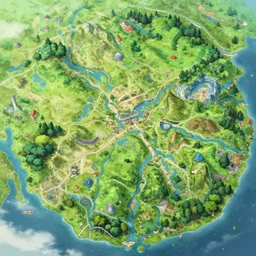 map of a mystery land with distinct biomes, highly detailed, smooth, sharp focus, artstation, illustration by makoto shinkai and moebius and jean giraud