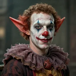 photorealistic portrait photograph of mark zuckerberg as a pathetic goblinoid demon clown, kobold, upper body, fantasy, detroit become human, handsome, depth of field, soft focus, highly detailed, intricate, realistic, national geographic cover, soft glow, textured, artstation, concept art, sharp focus, illustration, art by artgerm and greg rutkowski and alphonse mucha