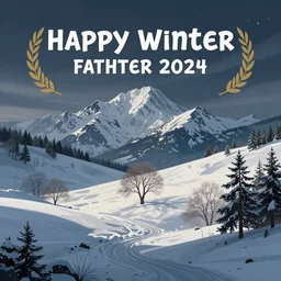 winter happy illustration style