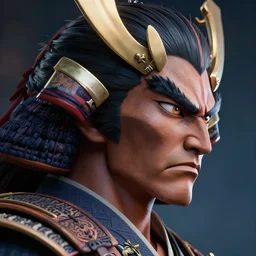 a profile picture of powerful japanese beast samurai, detailed face, face symmetry, fanart artstation global illumination rtx hdr fanart arstation 3 d, character concept portrait by moebius and laurie greasley, profile picture, 8 k, cinematic color grading