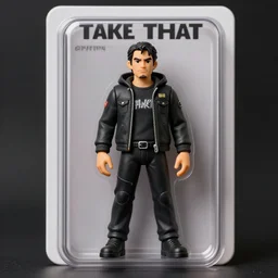 take that band action figure, figurine, product photo, realistic