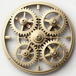 a highly detailed highly complicated system of gears and clockwork