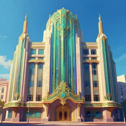 [ [ art deco ] ] 1 9 2 0 metropolis optimistic colorful art deco architecture fantasy by ross tran greg rutkowski intricate elegant retro futuristic highly detailed, artstation