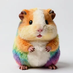 stuffed animal plushy of a rainbow hamster