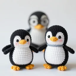 crocheted penguins,