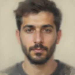 blurry painted male face, by Ismail Inceoglu, detailed, blurred, muted colors, detailed, illustration, portrait, character, brushstrokes, 4K