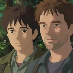artwork by michael whelan and tomer hanuka, laurent durieux, close up portrait of michael shannon vs michael c hall, in scene in twin peaks, full of details, by makoto shinkai and thomas kinkade, matte painting, trending on artstation and unreal engine