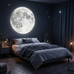 a moon - themed bed, trending on artstation, hdr
