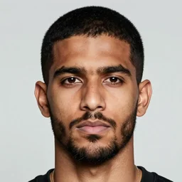 portrait photograph of a intimidating handsome, confident, humble young adult persian joe penna | medium upturned eyes | slightly rectangular oval face | short, straight, black, neat hair | slightly narrow, medium length, slightly stub nubian nose | good skin | very short beard | taken by steve mccurry