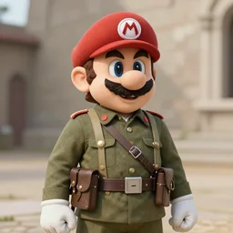 mario as a soldier , historical photo