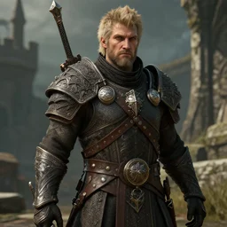emmanuel macro in skyrim, uhd, screenshot, 4 k, ray tracing, photorealistic