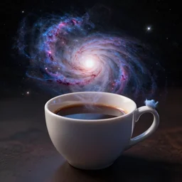 nebulae in my coffee, unreal engine 5, digital art, octane render, 1 6 k