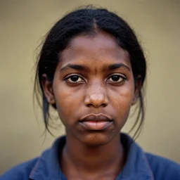 hyper - realistic, kodachrome head and shoulders shot portrait of jade harley, in style of steve mccurry