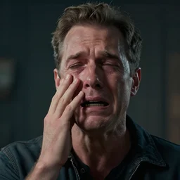 hyperrealistic dslr film still of info wars alex jones crying, stunning 8 k octane comprehensive 3 d render, inspired by istvan sandorfi & greg rutkowski & unreal engine, perfect symmetry, dim volumetric cinematic lighting, extremely hyper - detailed, incredibly real lifelike attributes & texture, intricate, masterpiece, artstation, 8 k 8 5 mm f 1. 4