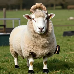 a sheep dressed up as gordon ramsay, realistic.