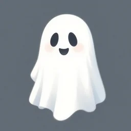 smiling ghost portrait, digital art