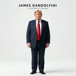 minimal movie poster, james gandolfini as donald trump, digital art