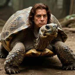 film still of an ancient tortoise with the face of danny trejo from a fantasy movie