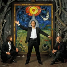 george costanza navigates the depths of filipino hell, extreme wide shot, low angle, by austin osman spare, charles dellschau, hilma af klint, hieronymous bosch