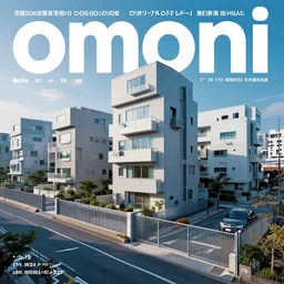 1 9 7 9 omni magazine cover of gated community in osaka. large modern houses. cyberpunk style by vincent di fate